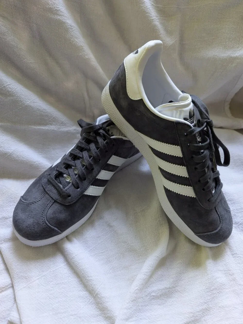 Dark Grey Suede Adidas Gazelle Mens 5